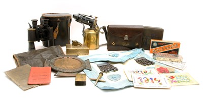 Lot 59 - A collection of items to include a brass vintage blowtorch