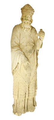 Lot 316 - A carved sandstone figure of a saint