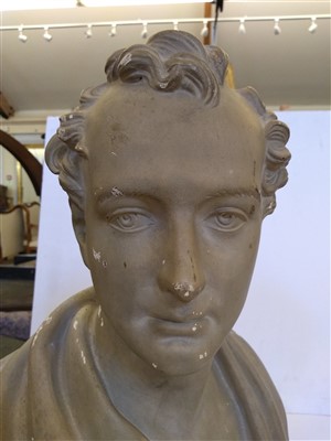 Lot 404 - A plaster bust of Lord Byron