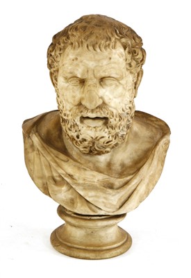 Lot 374 - An Italian carved marble bust of an emperor