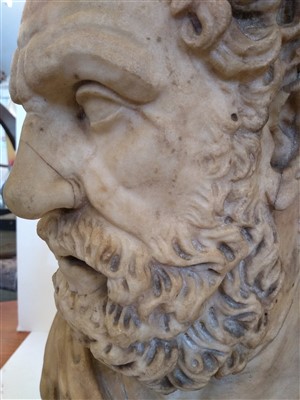 Lot 374 - An Italian carved marble bust of an emperor