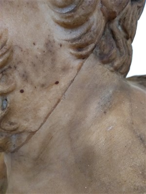 Lot 374 - An Italian carved marble bust of an emperor