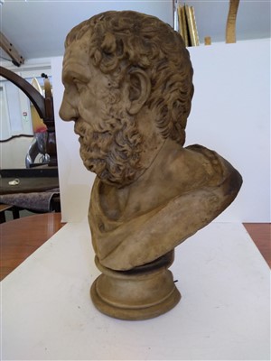 Lot 374 - An Italian carved marble bust of an emperor