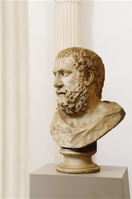 Lot 374 - An Italian carved marble bust of an emperor