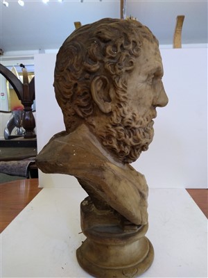 Lot 374 - An Italian carved marble bust of an emperor