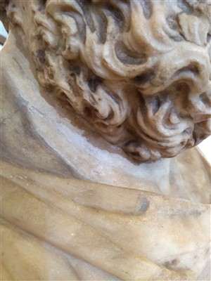 Lot 374 - An Italian carved marble bust of an emperor