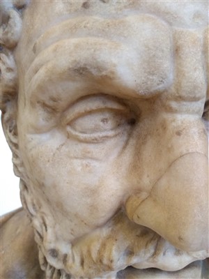 Lot 374 - An Italian carved marble bust of an emperor