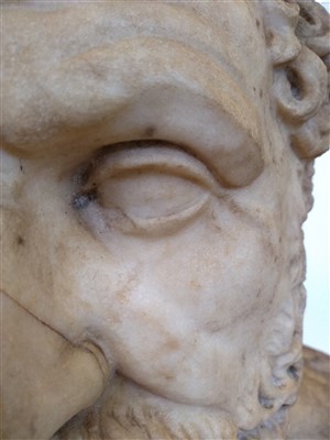 Lot 374 - An Italian carved marble bust of an emperor