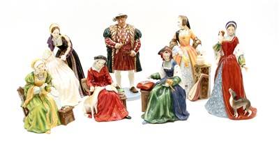 Lot 155 - A group of Royal Doulton porcelain figures