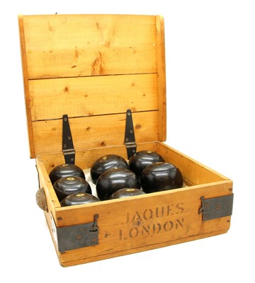 Lot 166 - A set of eight Jacques bowling woods