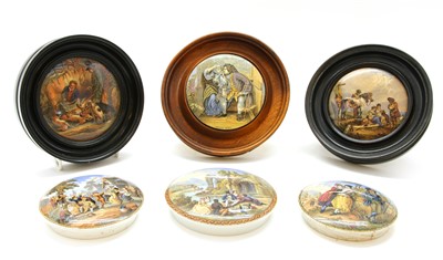 Lot 191 - Approximately 21 Victorian and later coloured pot lids