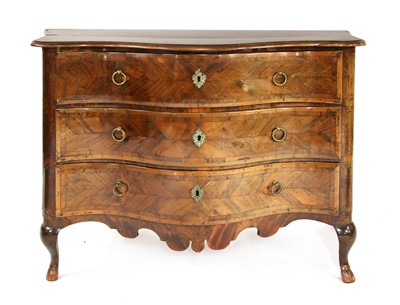 Lot 381 - A Maltese kingwood and mahogany-banded serpentine chest