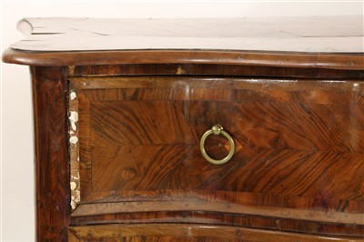 Lot 381 - A Maltese kingwood and mahogany-banded serpentine chest