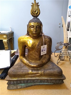 Lot 564 - A gilt bronze figure of Buddha