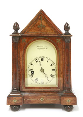 Lot 918 - A rosewood Gothic Revival bracket clock
