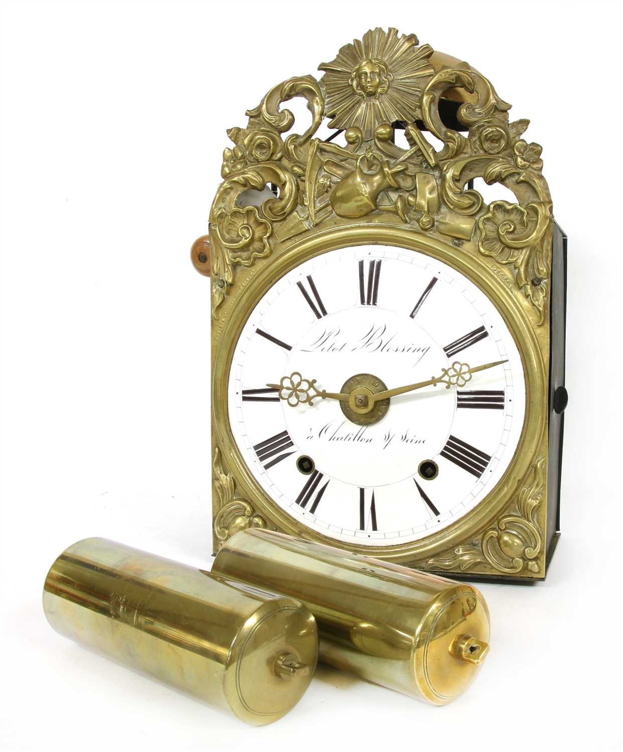 Lot 144 - A French Comtoise wall clock