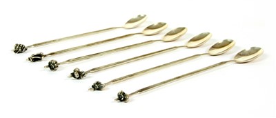 Lot 34 - A set of six Dutch silver sundae spoons