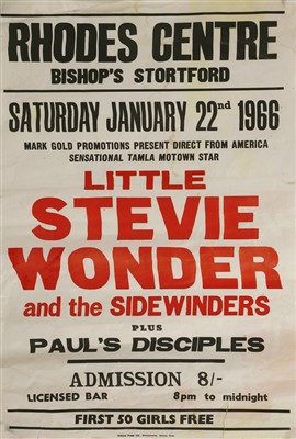 Lot 214 - A Little Stevie Wonder and the Sidewinders concert poster