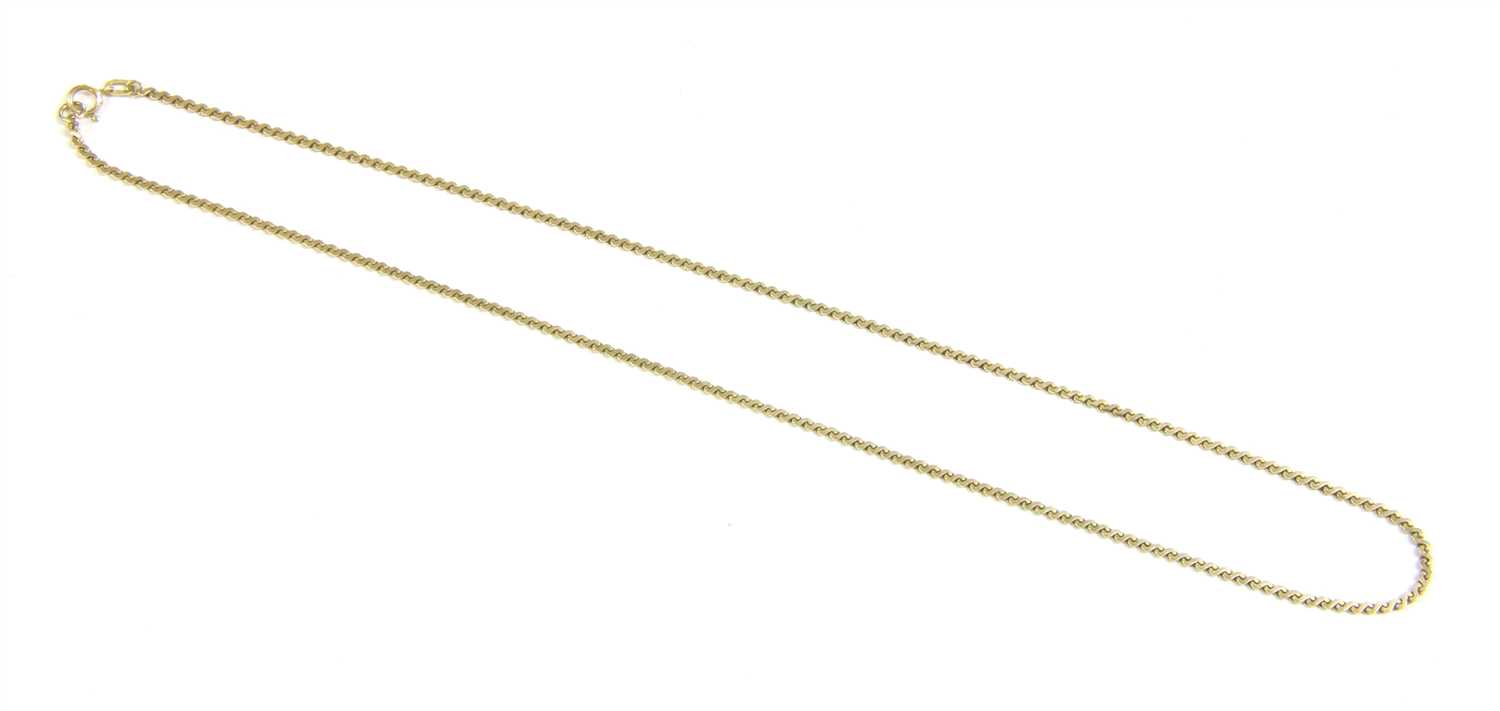 Lot 2 - A 9ct gold 'S' link necklace