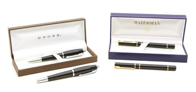 Lot 47 - A boxed Waterman pen set and a Cross example (2).