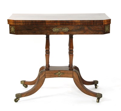 Lot 262 - A Regency rosewood card table