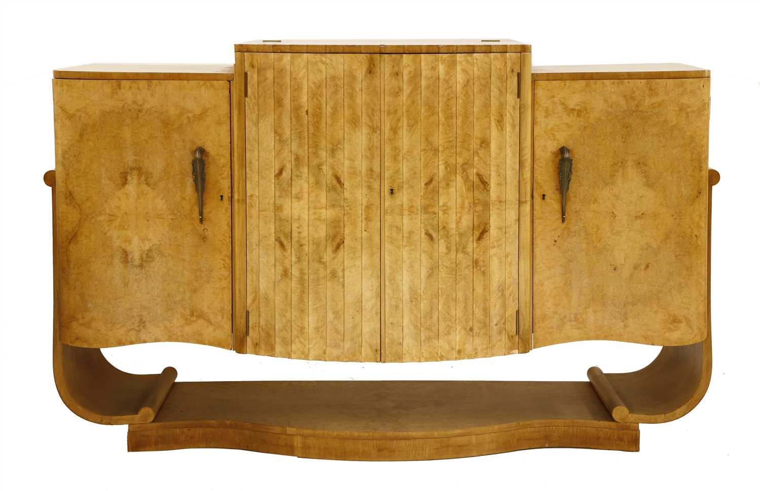 Lot 102 - An Art Deco burr maple sideboard