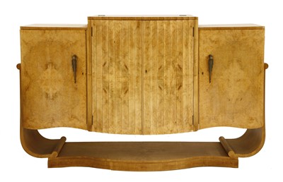 Lot 102 - An Art Deco burr maple sideboard