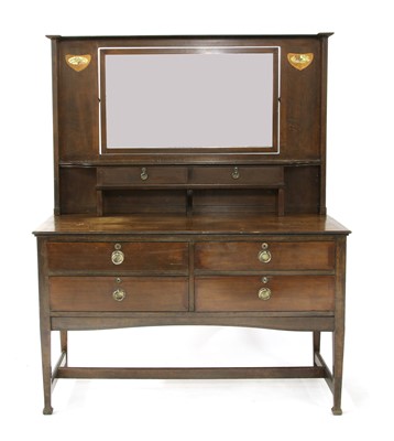 Lot 290 - An Arts and Crafts inlaid walnut dressing table