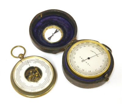 Lot 184 - Two pocket barometer altimeters