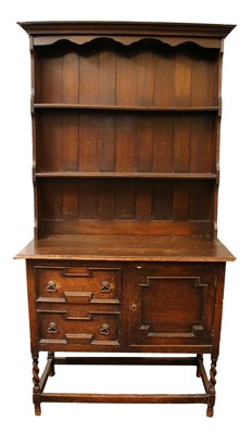 Lot 286 - A 17th century style oak dresser