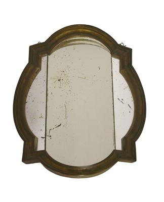 Lot 194 - A bronze wall mirror