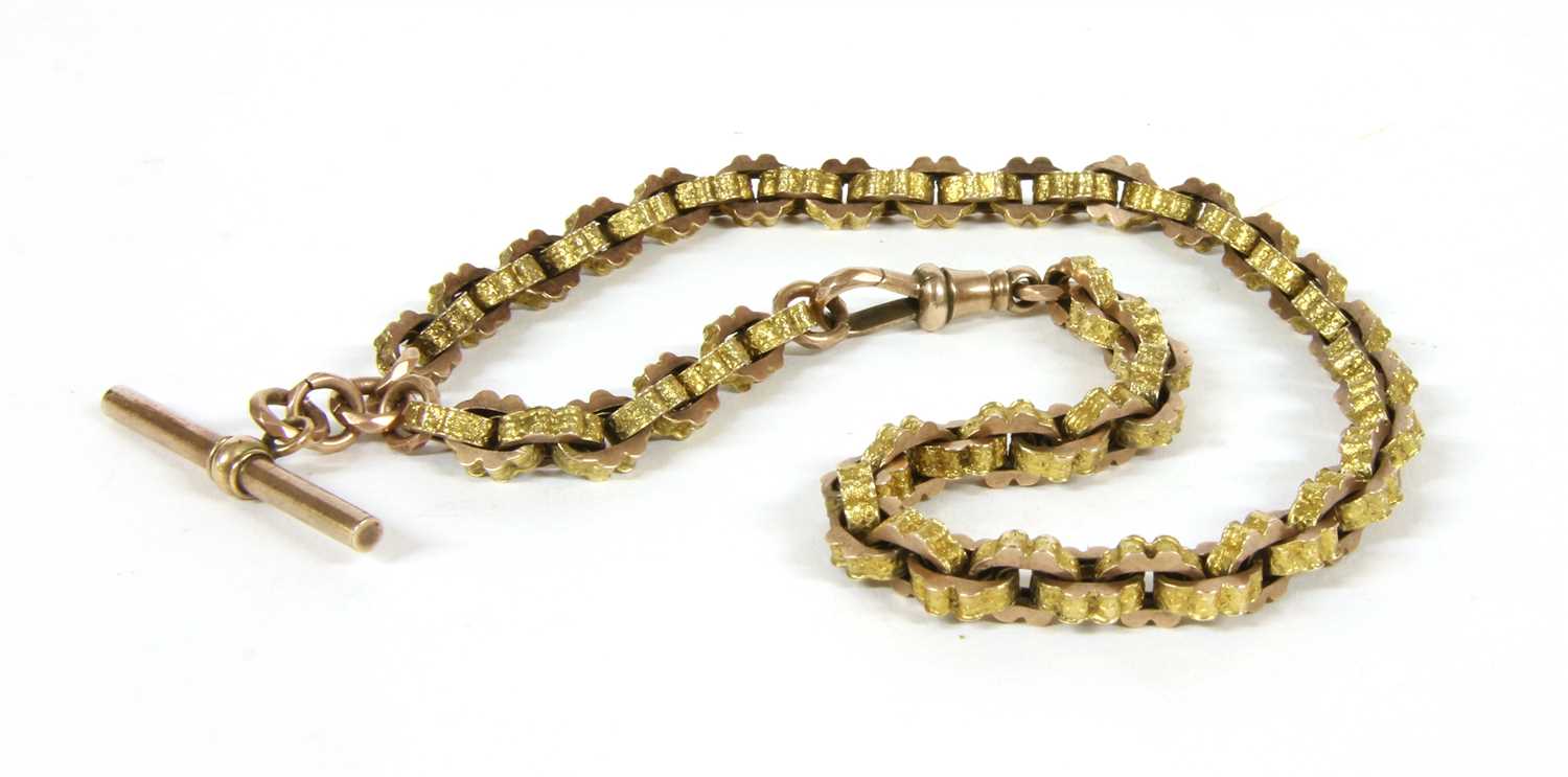 Lot 2 - A 9ct rose and yellow gold chain