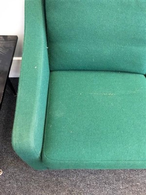 Lot 53 - A Danish green wool three-seater sofa