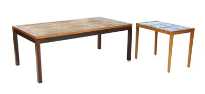 Lot 299 - A Danish style tile top coffee table