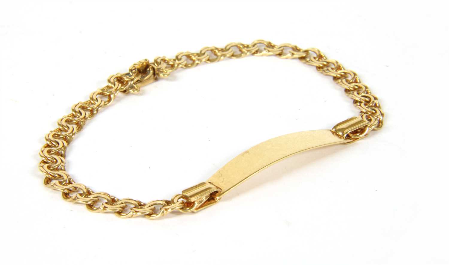 Lot 46 - A gold identity bracelet