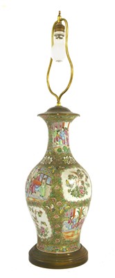 Lot 636 - A Chinese Canton enamelled famille rose vase