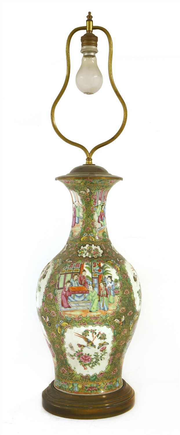A Chinese Canton enamelled famille rose vase,