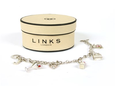 Lot 30 - A sterling silver charm bracelet by Links of London