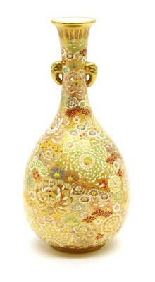 Lot 126 - A Satsuma bottle vase