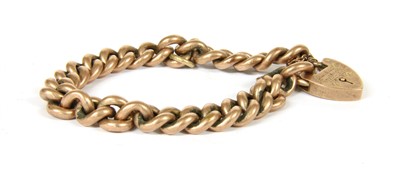 Lot 16 - A 9ct rose gold curb link bracelet