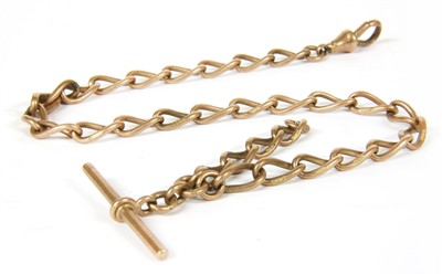 Lot 17 - A 9ct gold pendant watch chain