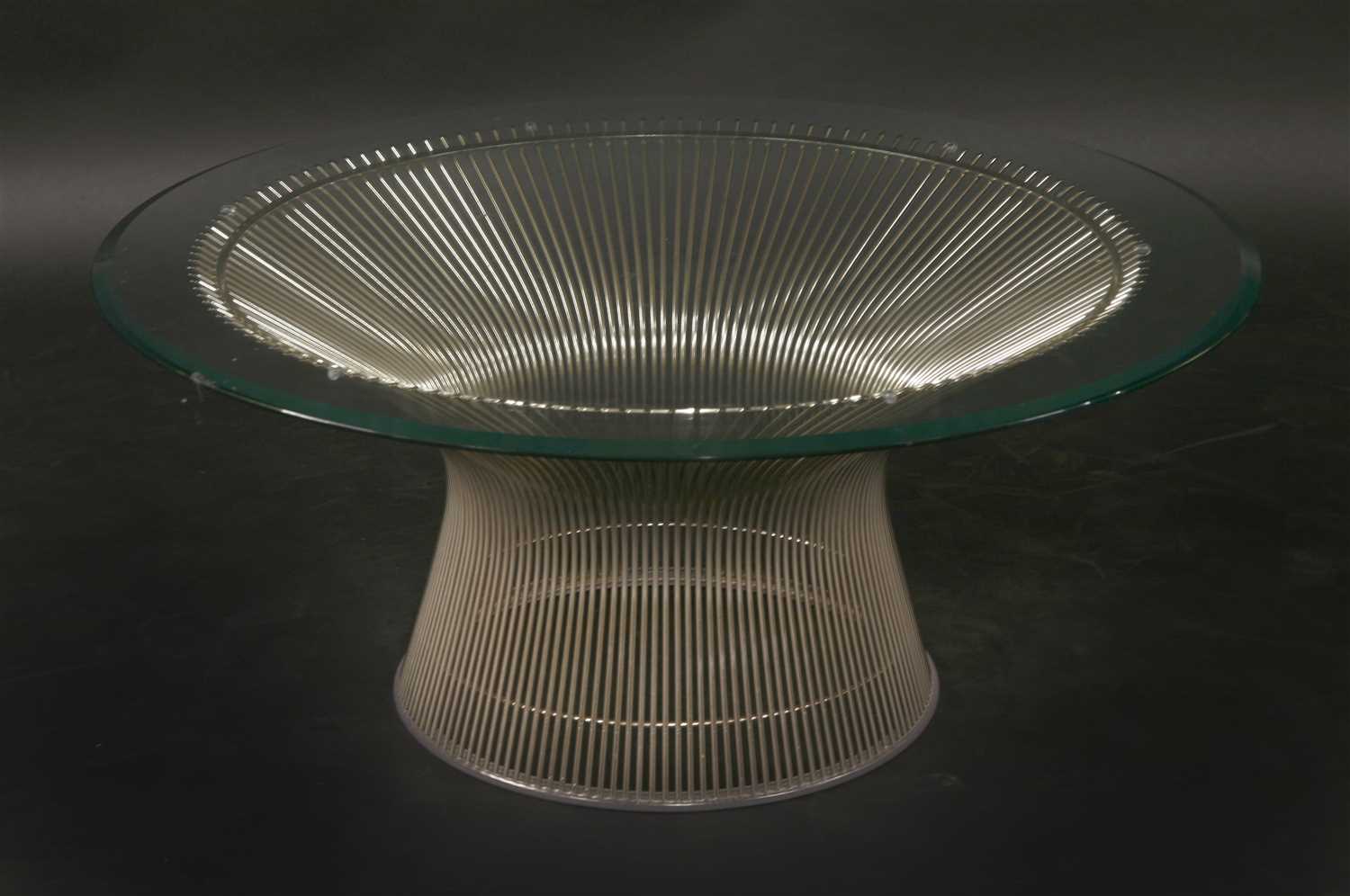 Lot 301 - A contemporary chrome coffee table
