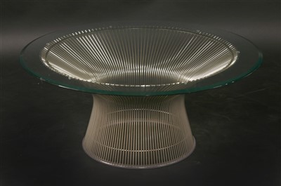 Lot 301 - A contemporary chrome coffee table