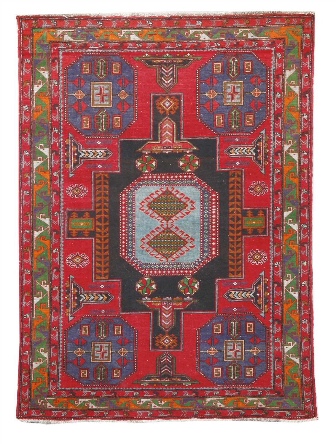 Lot 344 - A Caucasian rug