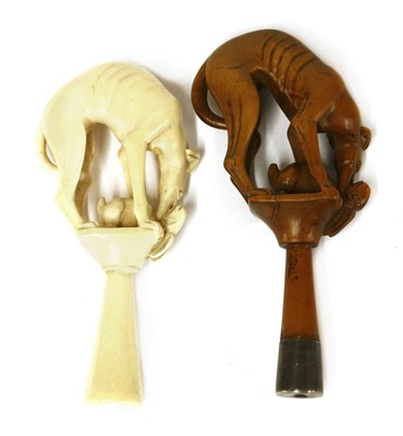 Lot 203 - A carved ivory pipe tamper