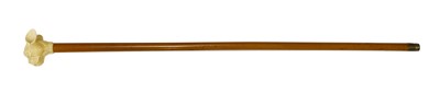 Lot 156 - An ivory and malacca walking stick