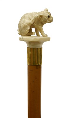 Lot 152 - An ivory and malacca walking stick by Brigg of London