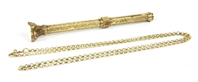 Lot 20 - A 19th century gold propelling pencil