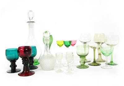 Lot 226 - A collection of German coloured glasses