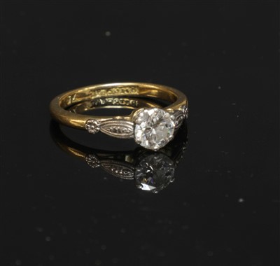 Lot 76 - A single stone diamond ring